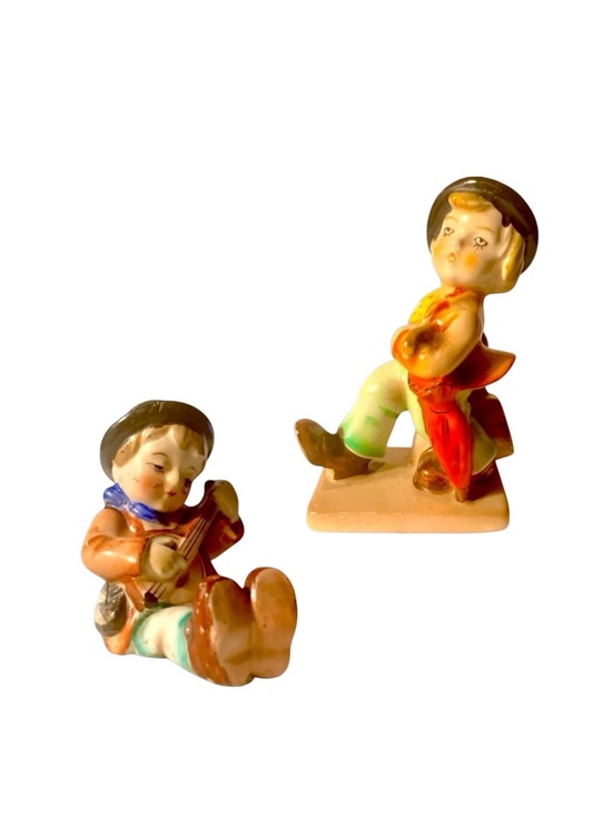 Made in Japan Other - A Vintage Pair, Including A Boy With an umbrella and a boy with a banjo
